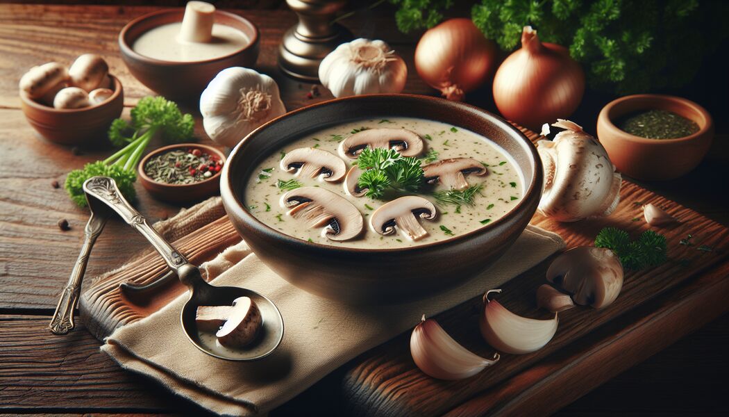 Cremigkeit erreichen mit Sahne oder Pflanzendrink   - Cremige Champignon Suppe Rezept | Schnell & Lecker