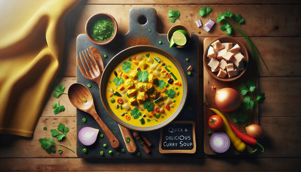 Serviervorschläge: Mit Reis oder frischem Brot genießen   - Schnelles und leckeres Curry Suppe Rezept